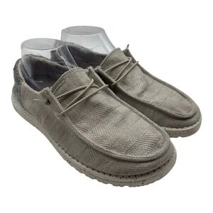 Hey Dude Wendy‎ Funk Shoes Women's Size 8 Silver Sparkle Slip On Comfort Loafers